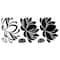 RoomMates Black Line Art Lotus Peel & Stick Giant Wall Decal Set